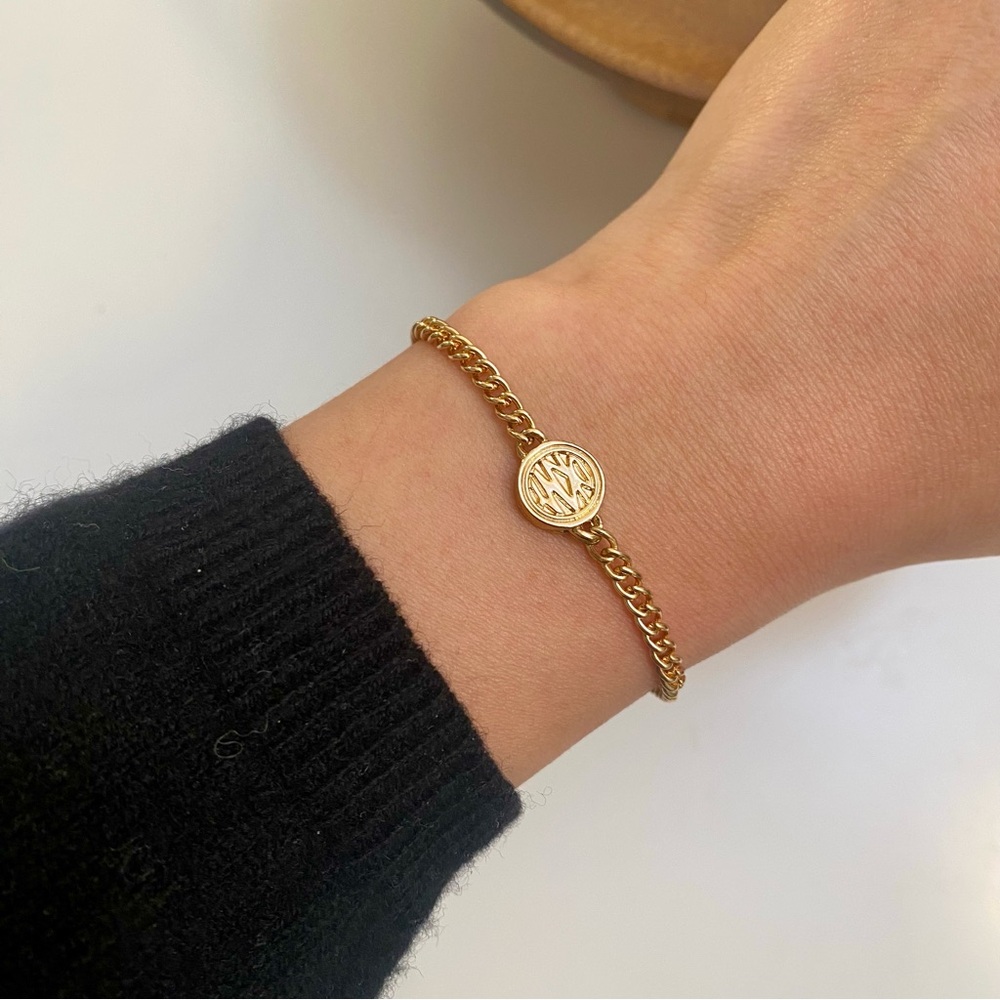 4/$15 Gold Coin Flat Chain Bracelet